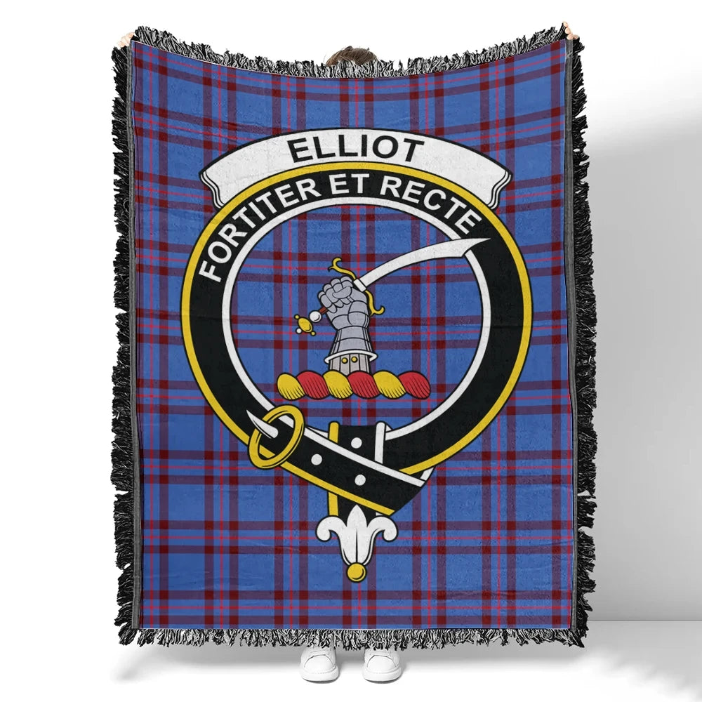 Elliot Modern Tartan Classic Crest Woven Blanket