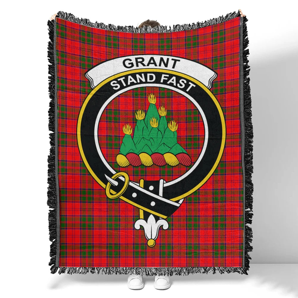 Grant Modern Tartan Classic Crest Woven Blanket