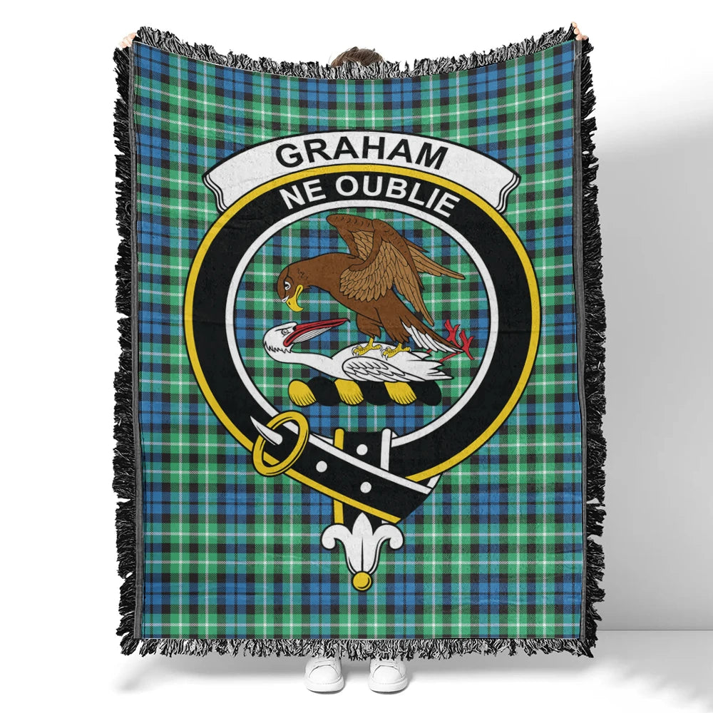 Graham of Montrose Ancient Tartan Classic Crest Woven Blanket