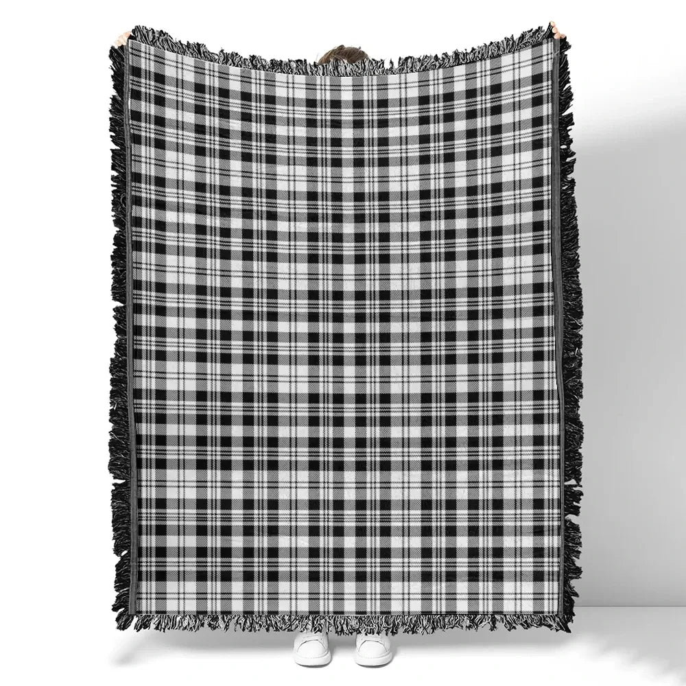 Scott Black & White Modern Tartan Classic Woven Blanket