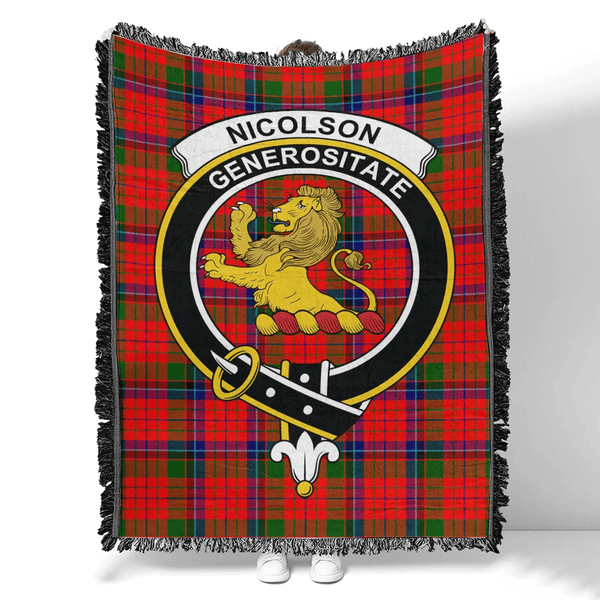 Nicolson Modern Tartan Classic Crest Woven Blanket