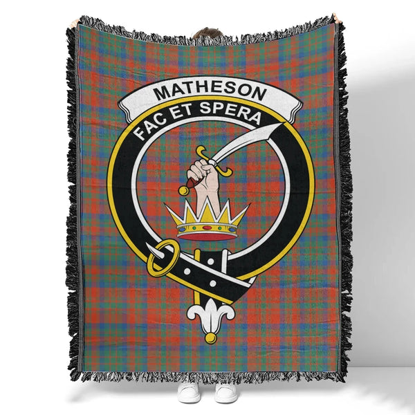 Matheson Ancient Tartan Classic Crest Woven Blanket