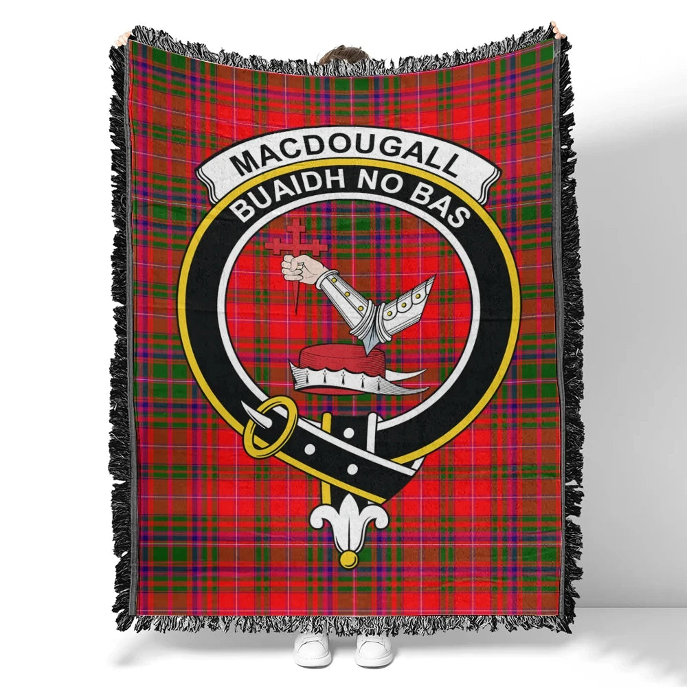 MacDougall Modern Tartan Classic Crest Woven Blanket