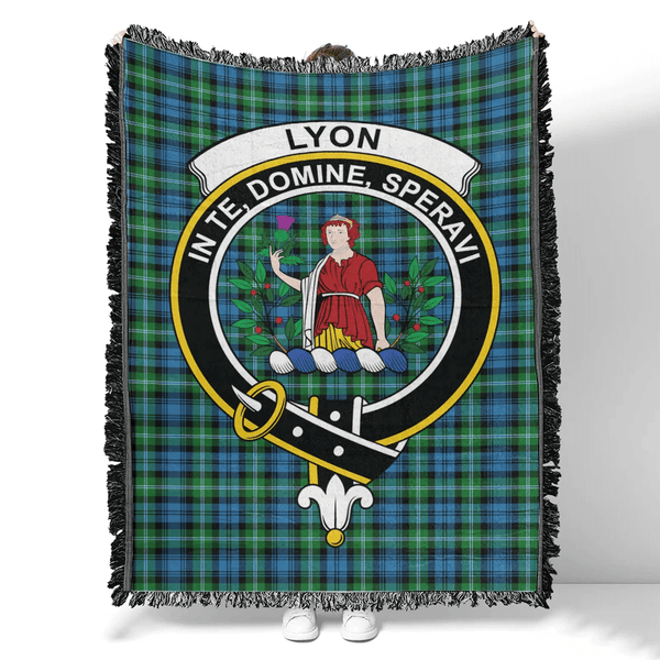 Lyon Clan Tartan Classic Crest Woven Blanket