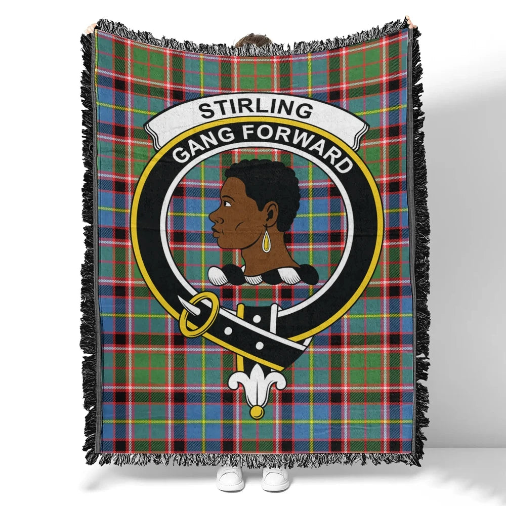 Stirling & Bannockburn District Tartan Classic Crest Woven Blanket