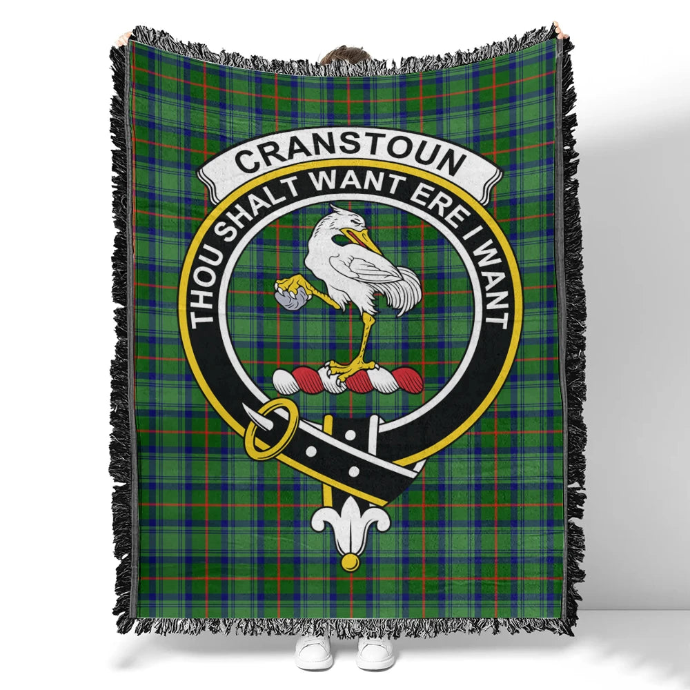 Cranstoun Tartan Classic Crest Woven Blanket