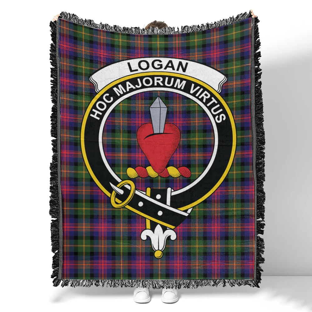 Logan Modern Tartan Classic Crest Woven Blanket