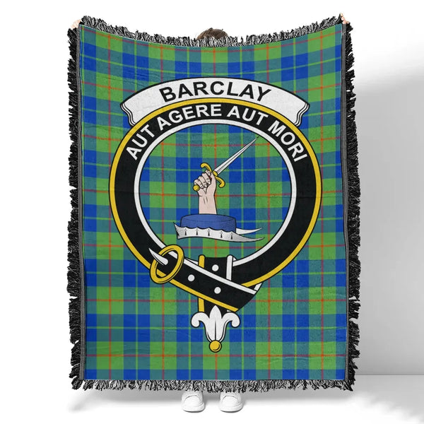 Barclay Hunting Ancient Tartan Classic Crest Woven Blanket