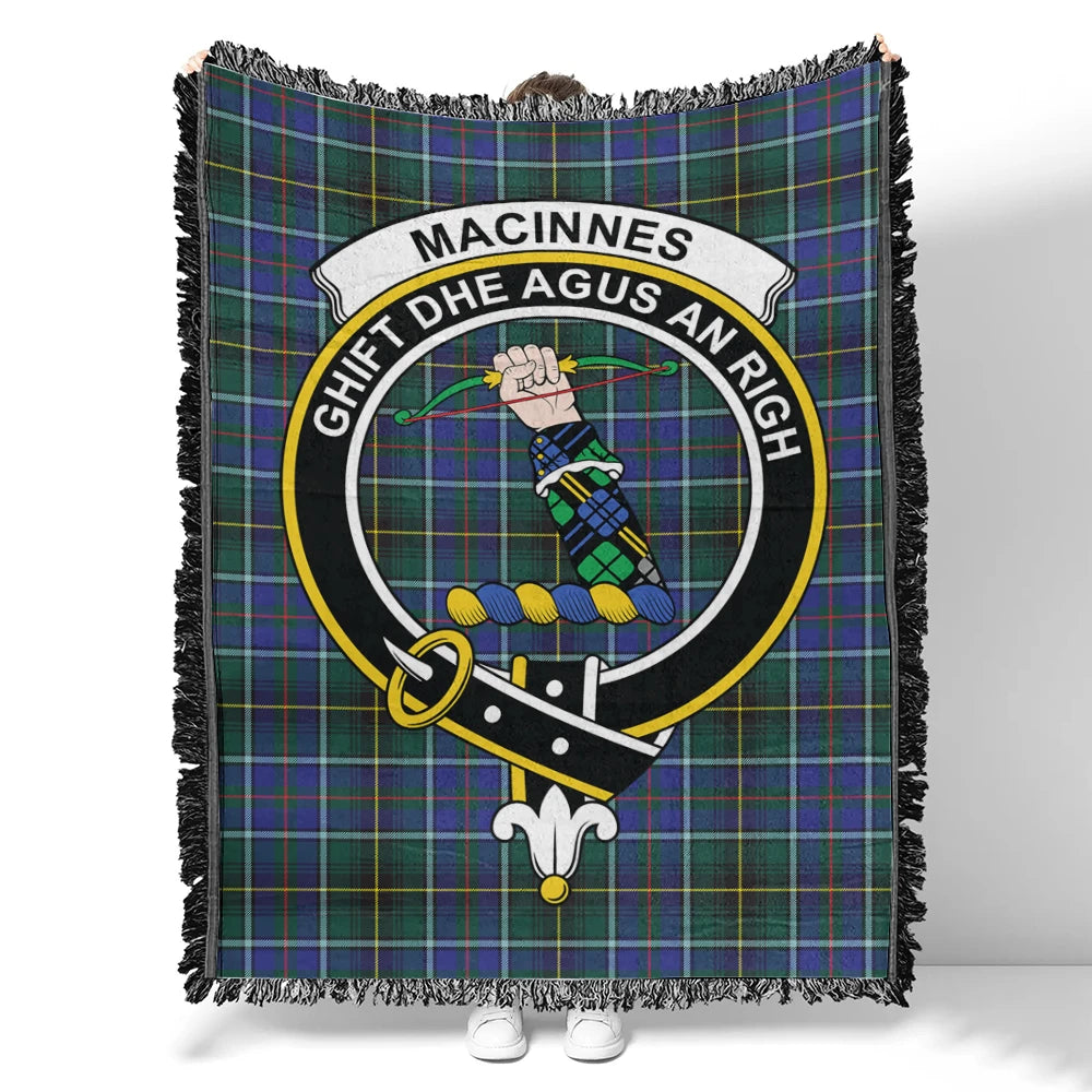 MacInnes Modern Tartan Classic Crest Woven Blanket