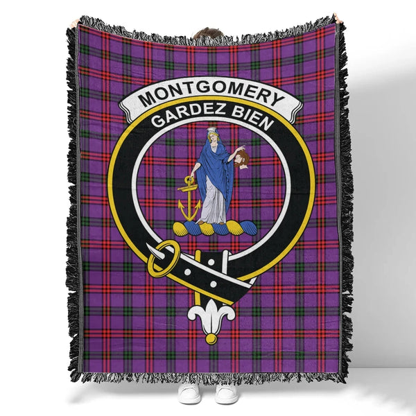 Montgomery Modern Tartan Classic Crest Woven Blanket