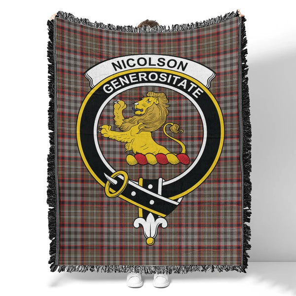 Nicolson Hunting Weathered Tartan Classic Crest Woven Blanket