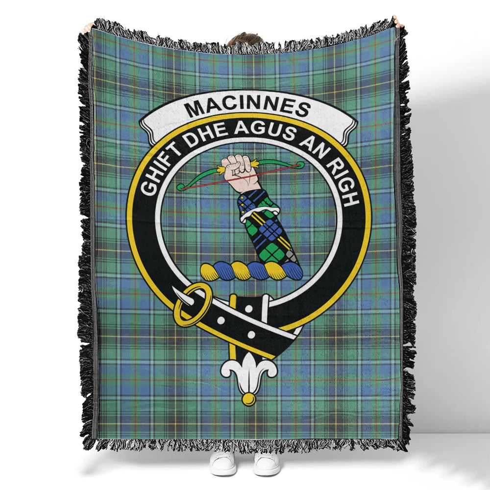 MacInnes Ancient Tartan Classic Crest Woven Blanket