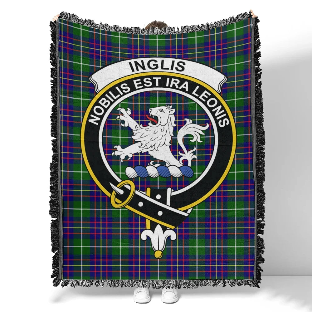 Inglis Modern Tartan Classic Crest Woven Blanket