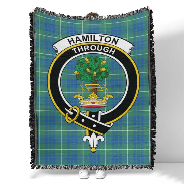 Hamilton Hunting Ancient Tartan Classic Crest Woven Blanket