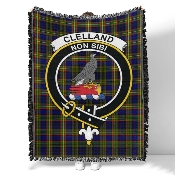 Clelland Modern Tartan Classic Crest Woven Blanket