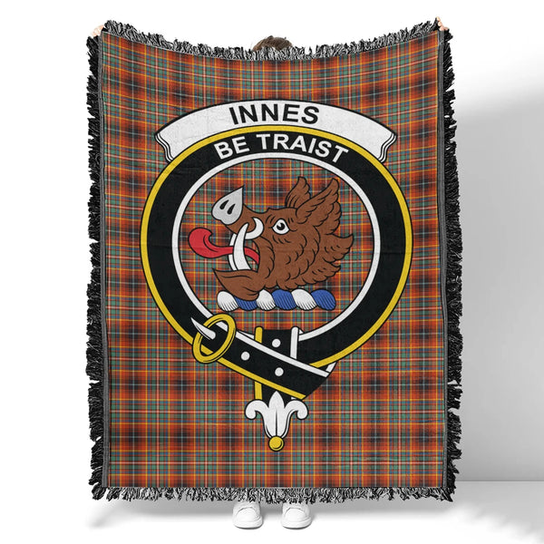 Innes Ancient Tartan Classic Crest Woven Blanket