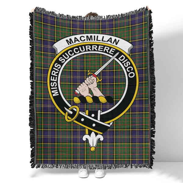 MacMillan Hunting Modern Tartan Classic Crest Woven Blanket