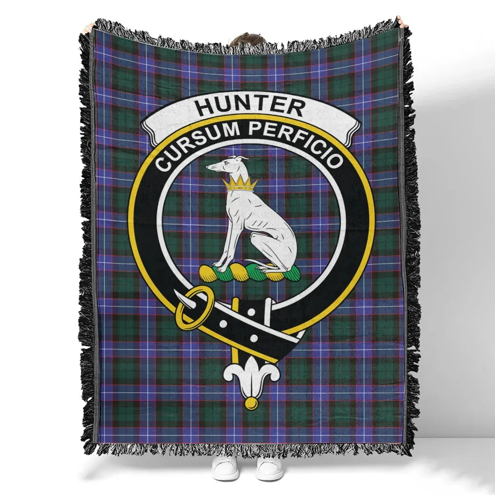 Hunter Modern Tartan Classic Crest Woven Blanket