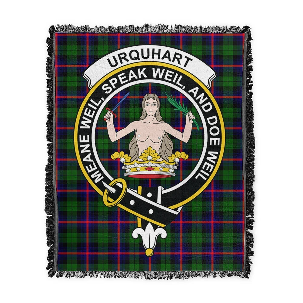 Urquhart Modern Tartan Classic Crest Woven Blanket