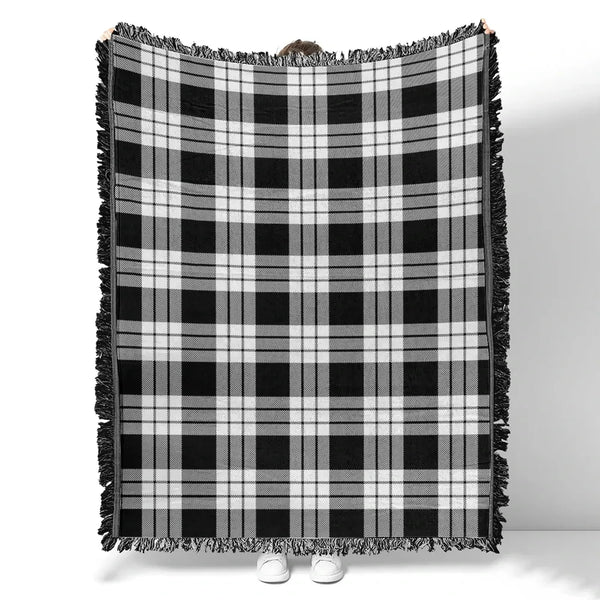 MacFarlane Black & White Ancient Tartan Classic Woven Blanket