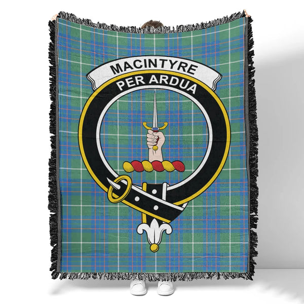 MacIntyre Hunting Ancient Tartan Classic Crest Woven Blanket