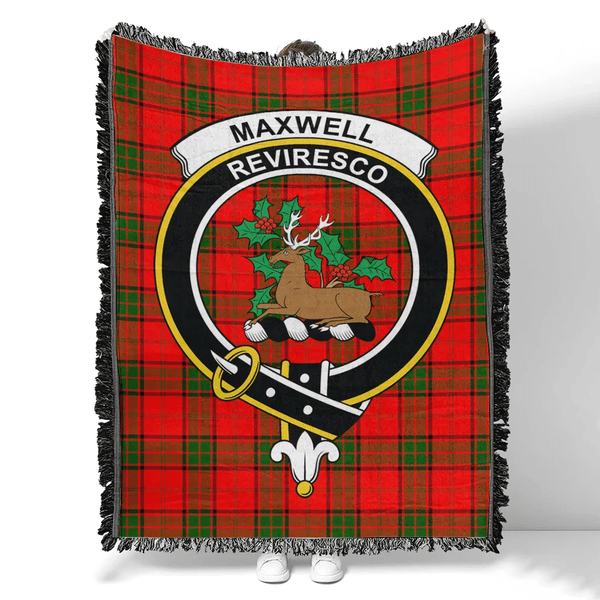 Maxwell Modern Tartan Classic Crest Woven Blanket