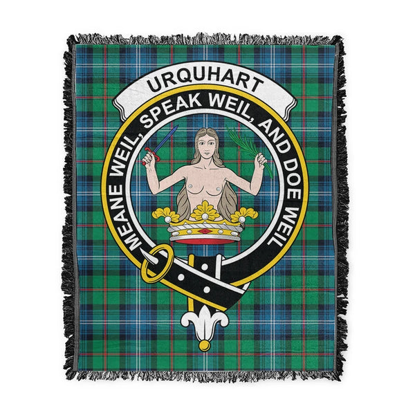 Urquhart Ancient Tartan Classic Crest Woven Blanket