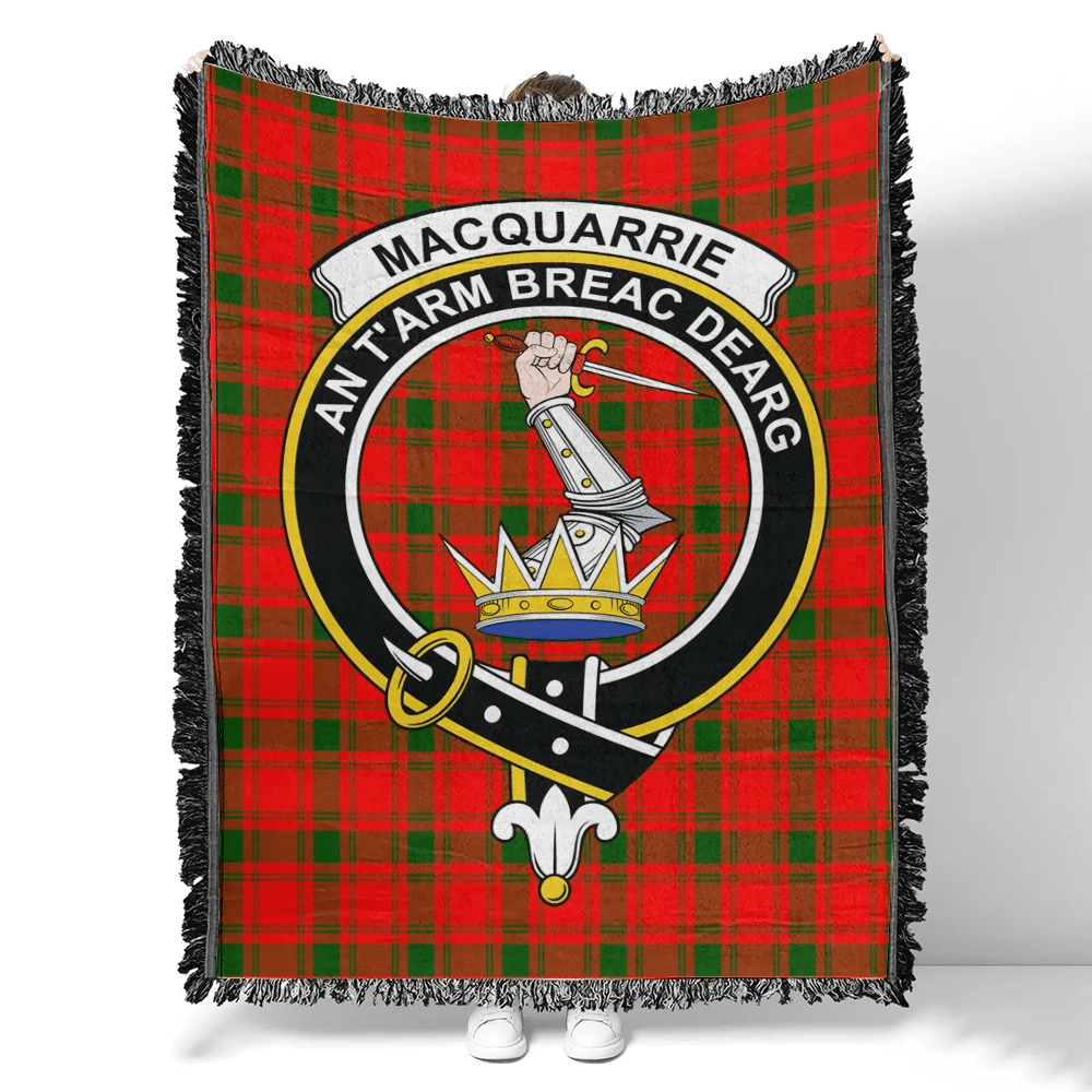 MacQuarrie Modern Tartan Classic Crest Woven Blanket