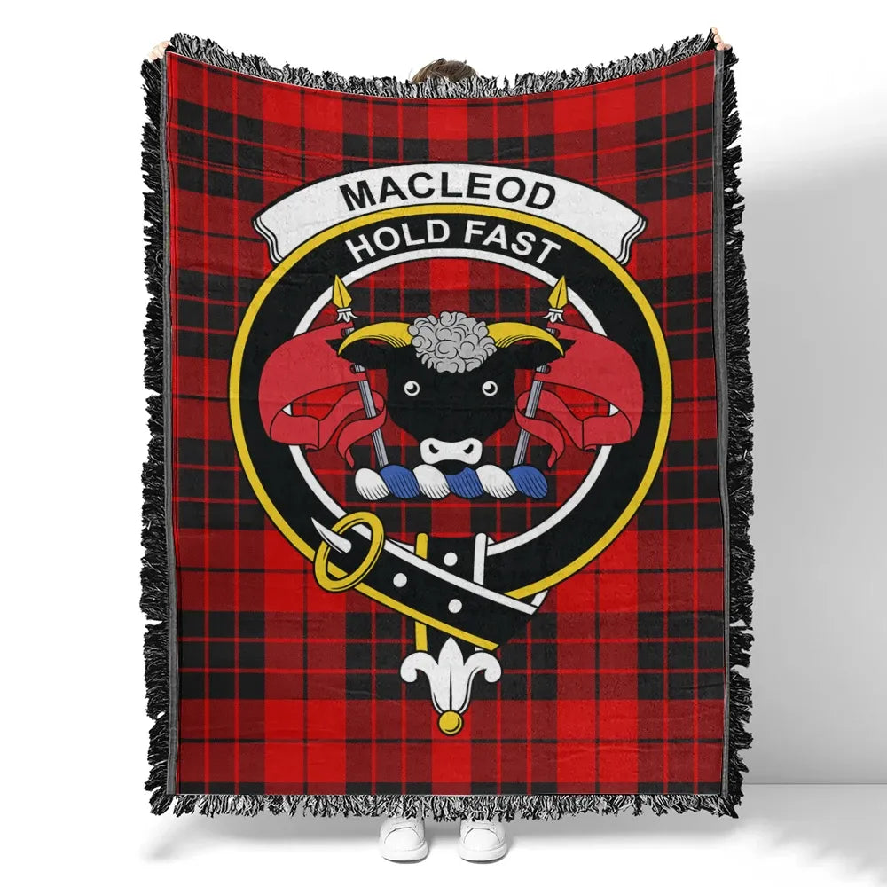 MacLeod of Raasay Tartan Classic Crest Woven Blanket