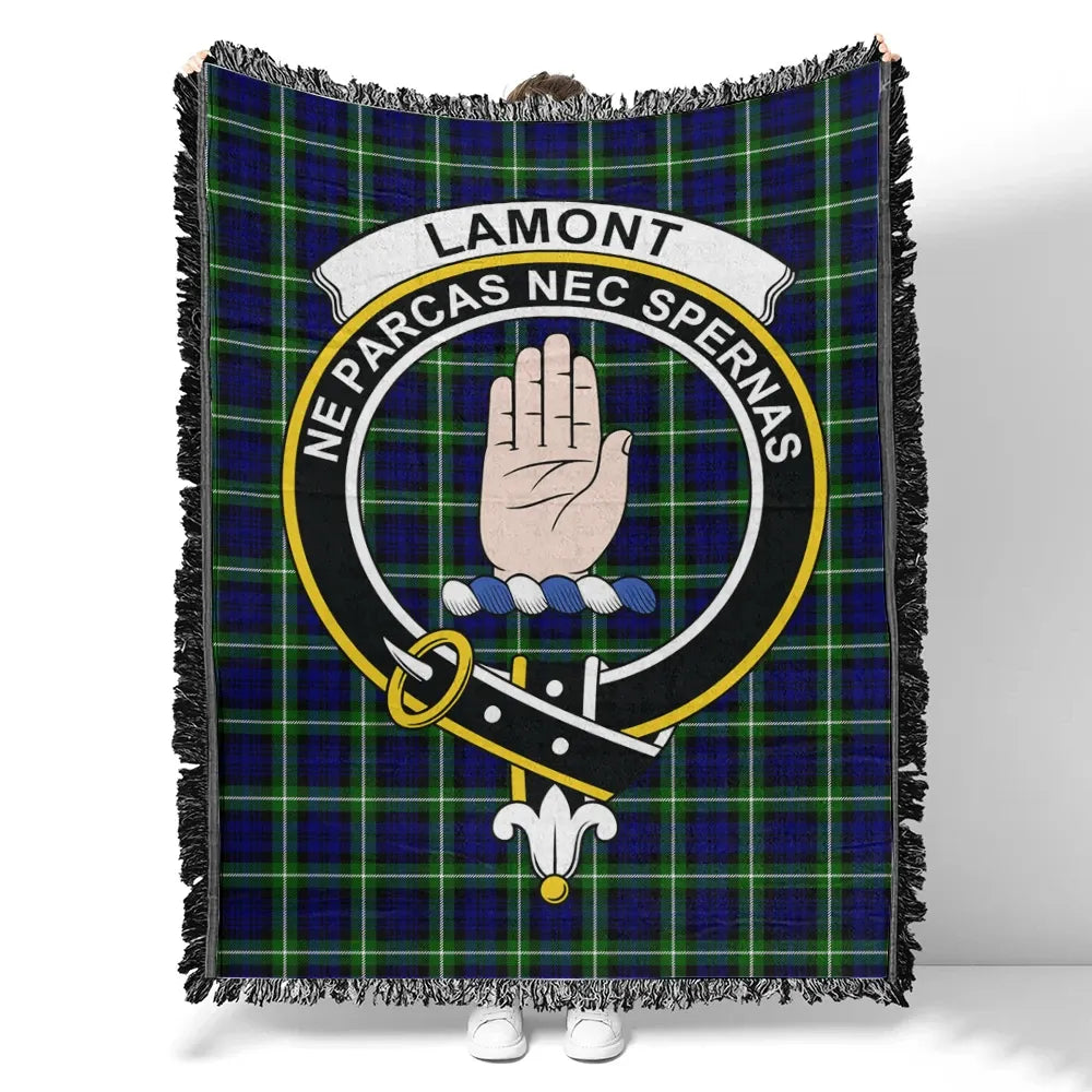 Lamont Modern Tartan Classic Crest Woven Blanket