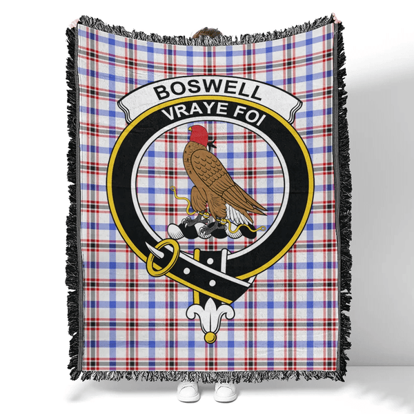 Boswell Modern Tartan Classic Crest Woven Blanket