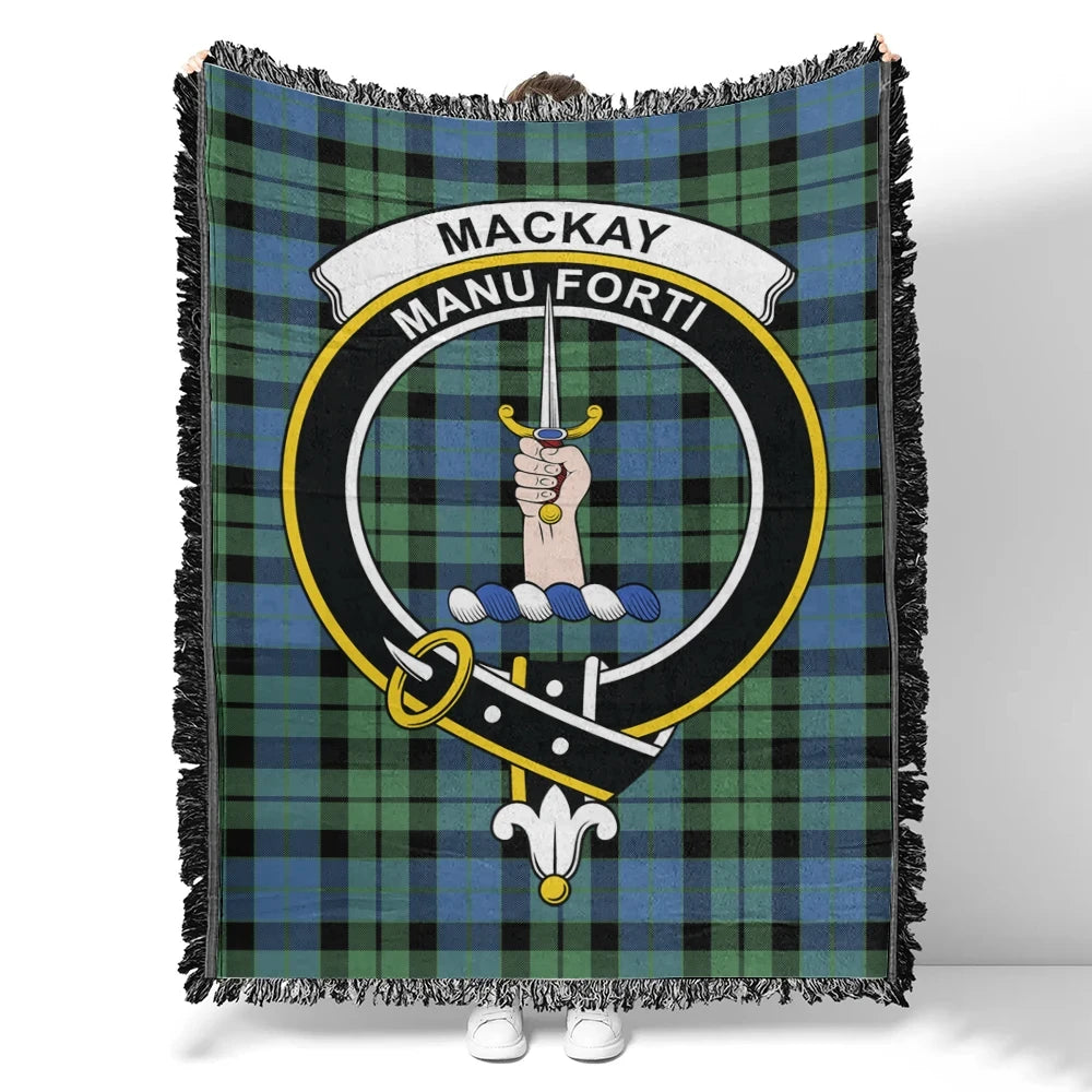 MacKay Ancient Tartan Classic Crest Woven Blanket