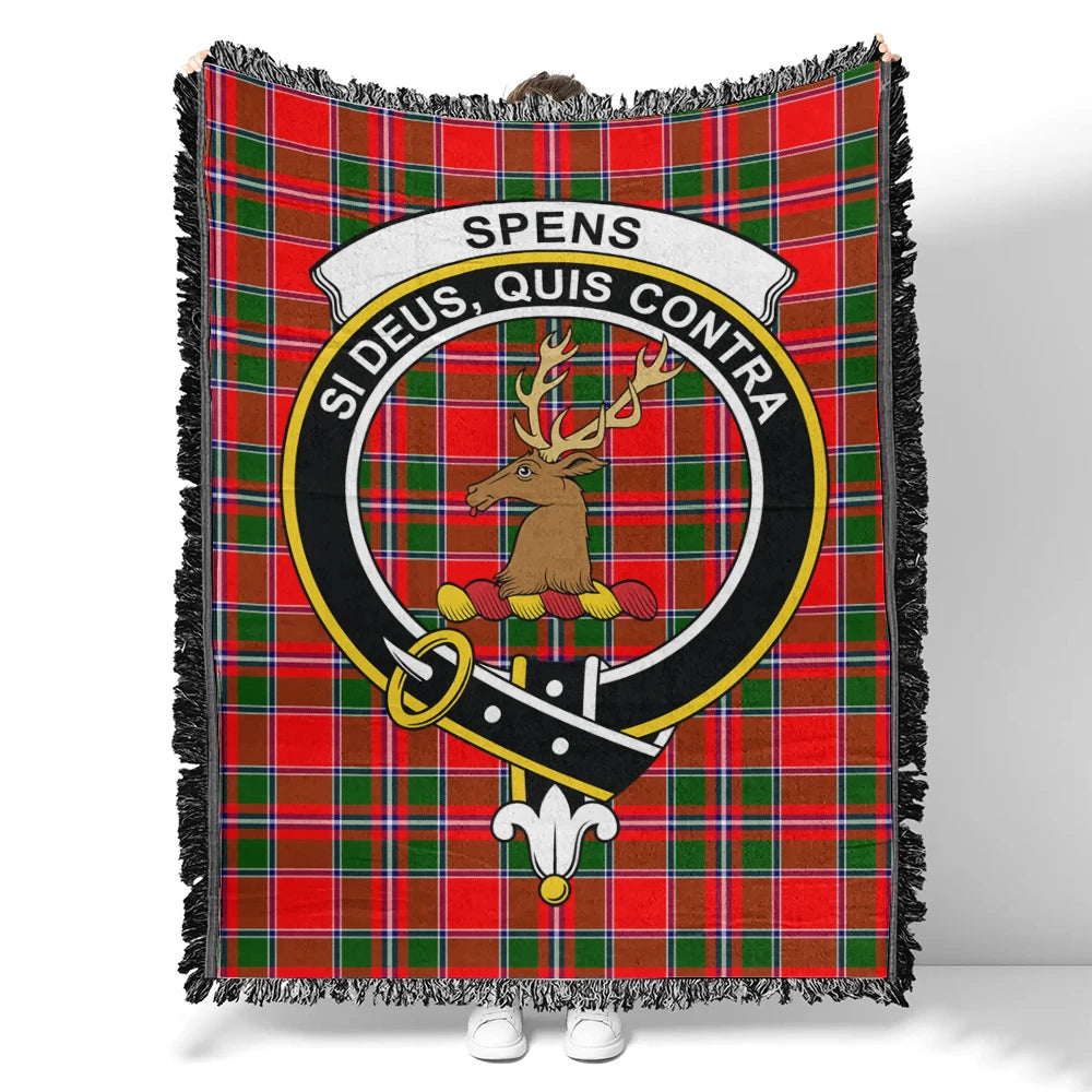 Spens Modern Tartan Classic Crest Woven Blanket