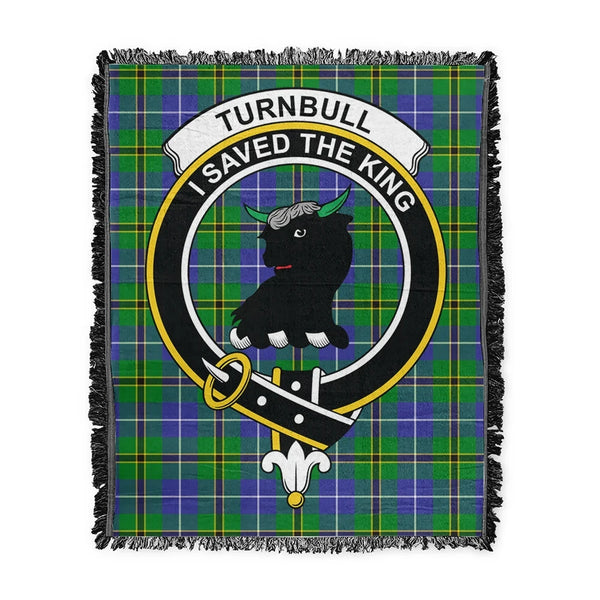 Turnbull Hunting Tartan Classic Crest Woven Blanket