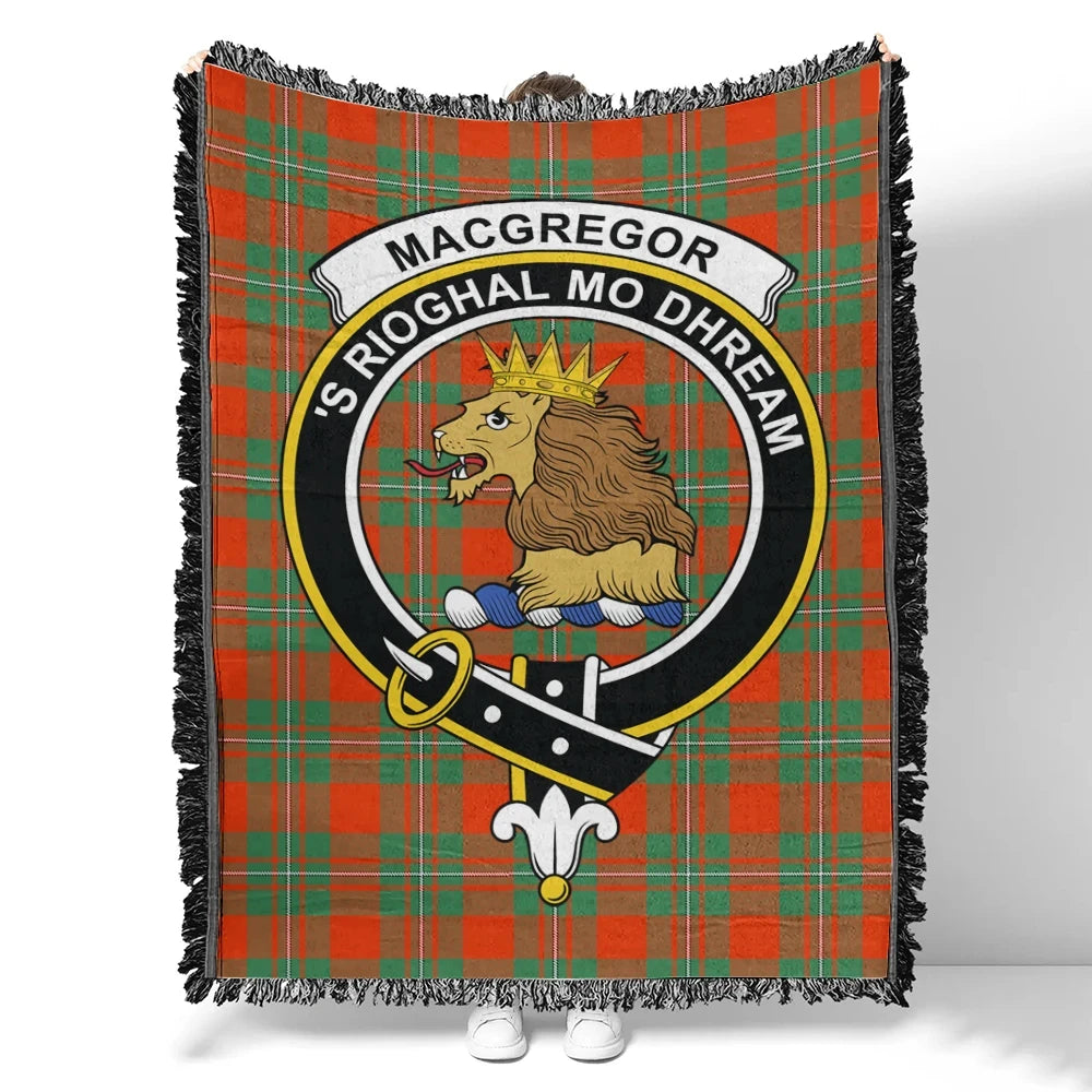 MacGregor Ancient Tartan Classic Crest Woven Blanket