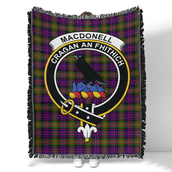 MacDonnell of Glengarry Modern Tartan Classic Crest Woven Blanket