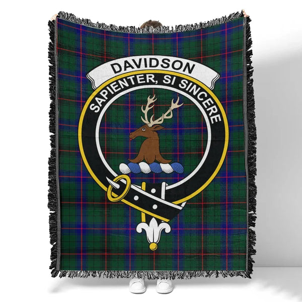 Davidson Modern Tartan Classic Crest Woven Blanket