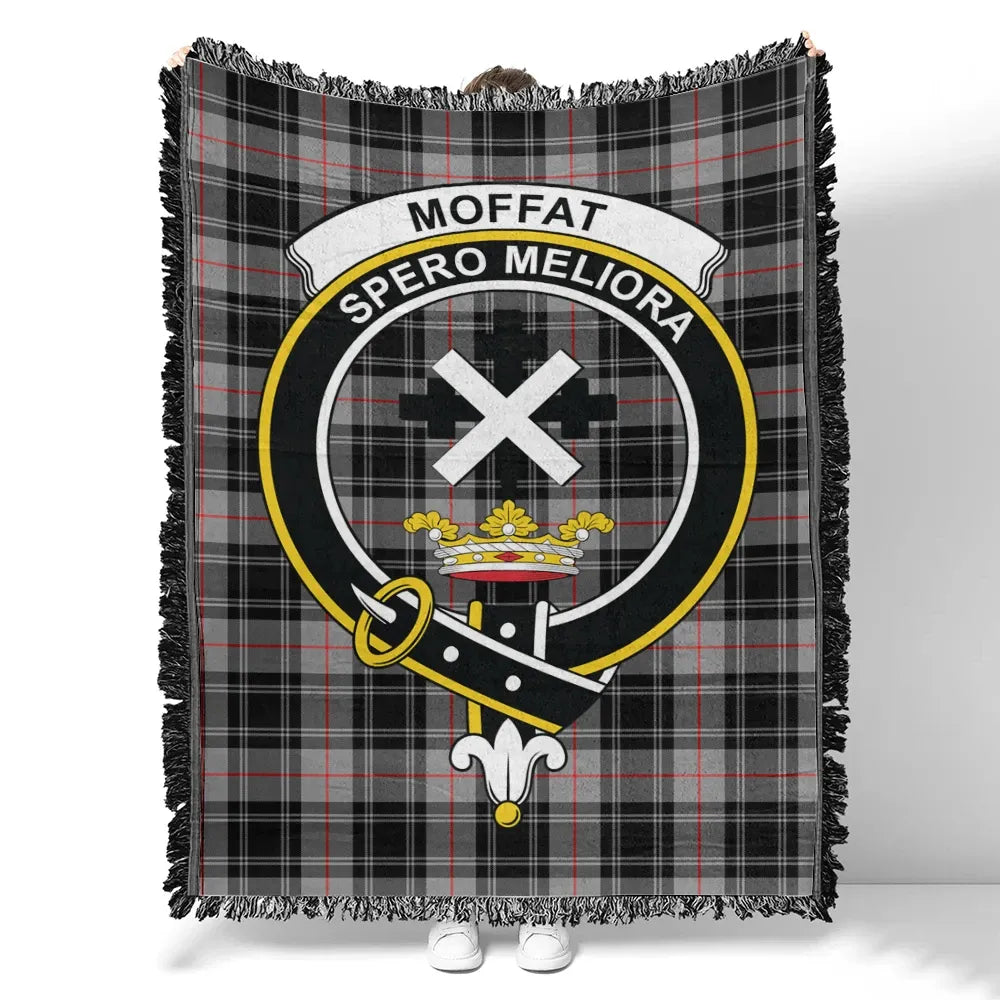 Moffat Modern Tartan Classic Crest Woven Blanket