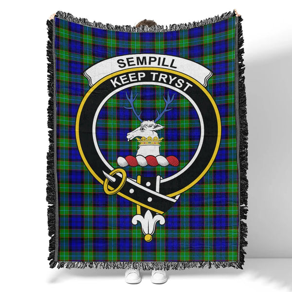 Sempill Modern Tartan Classic Crest Woven Blanket