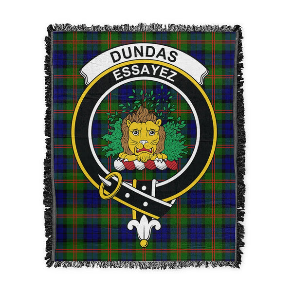 Dundas Modern Tartan Classic Crest Woven Blanket