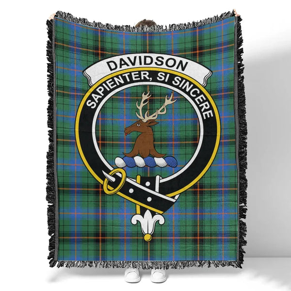 Davidson Ancient Tartan Classic Crest Woven Blanket