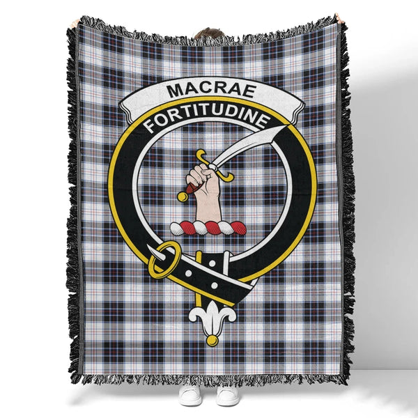 MacRae Dress Modern Tartan Classic Crest Woven Blanket