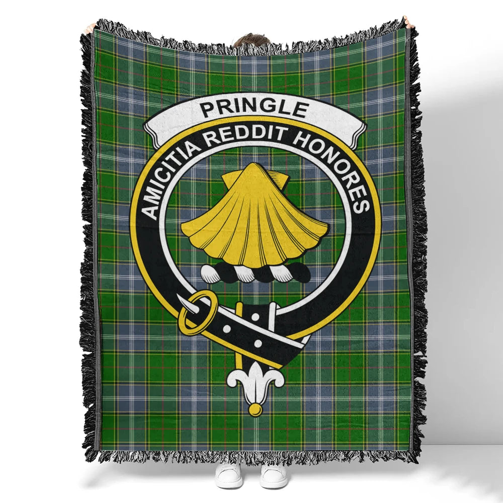 Pringle Tartan Classic Crest Woven Blanket