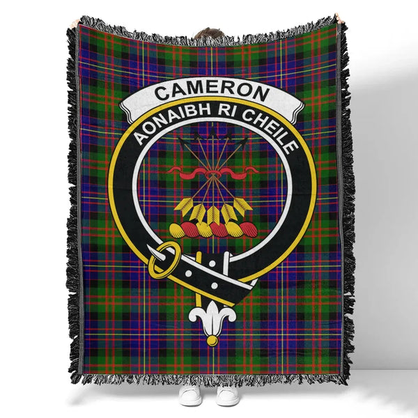 Cameron of Erracht Modern Tartan Classic Crest Woven Blanket