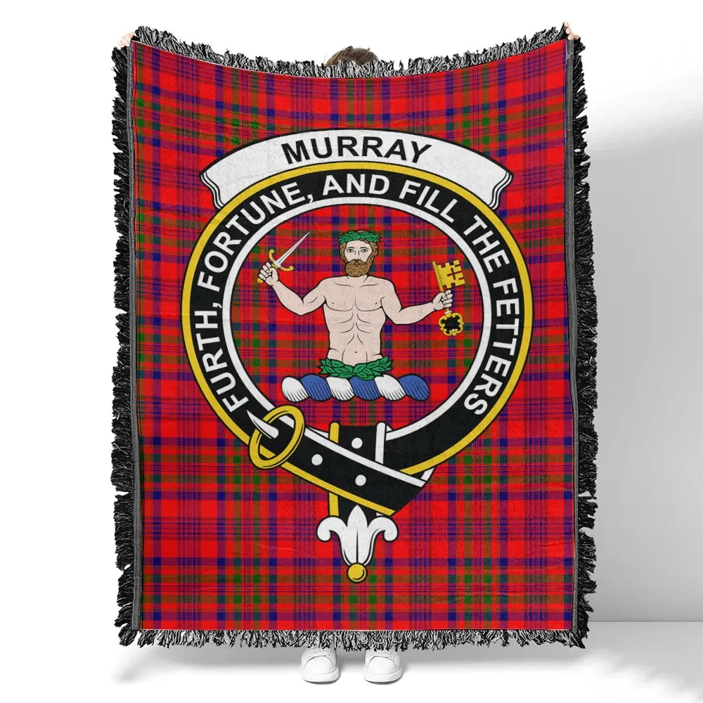 Murray of Tulloch Modern Tartan Classic Crest Woven Blanket