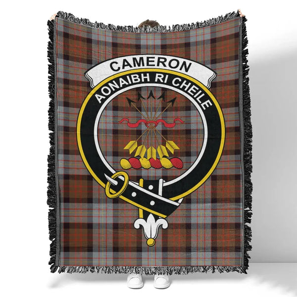 Cameron of Erracht Weathered Tartan Classic Crest Woven Blanket