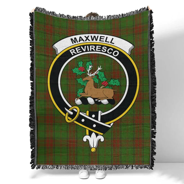 Maxwell Hunting Tartan Classic Crest Woven Blanket