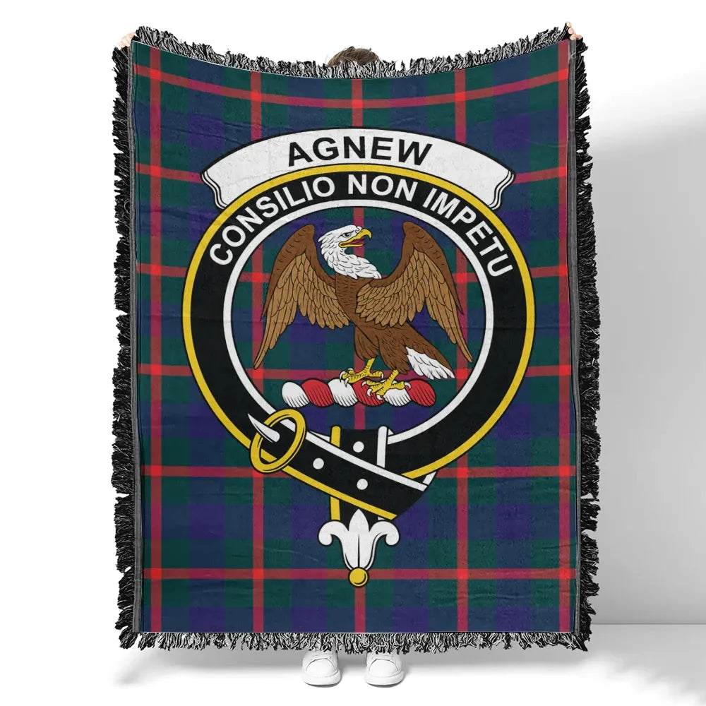 Agnew Modern Tartan Classic Crest Woven Blanket