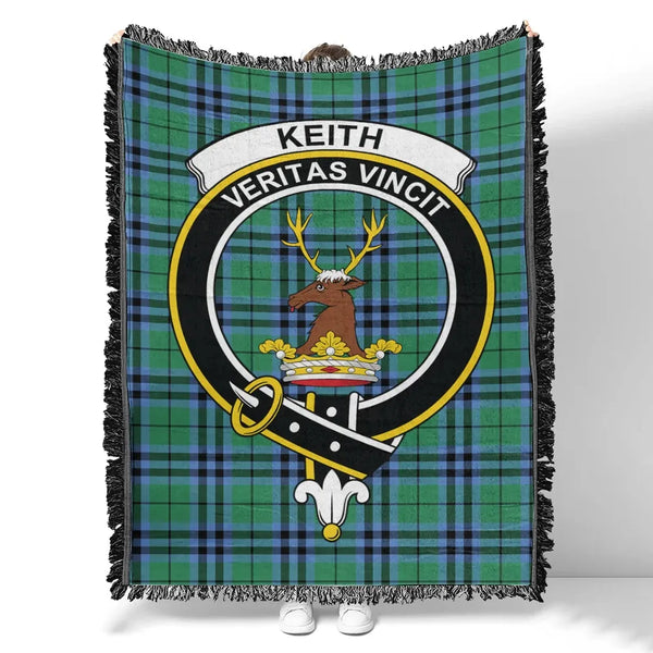 Keith Ancient Tartan Classic Crest Woven Blanket