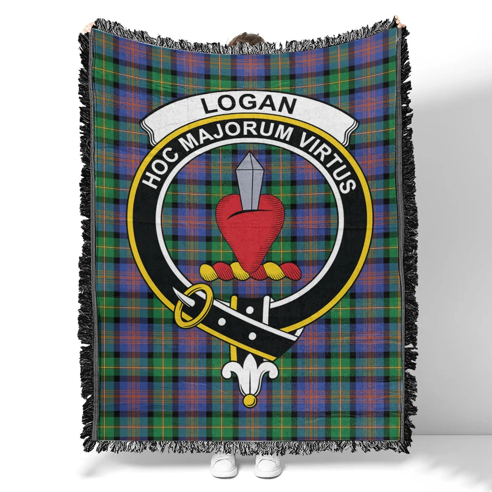 Logan Ancient Tartan Classic Crest Woven Blanket